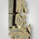 Gilded bronze wall mirror, beveled glass