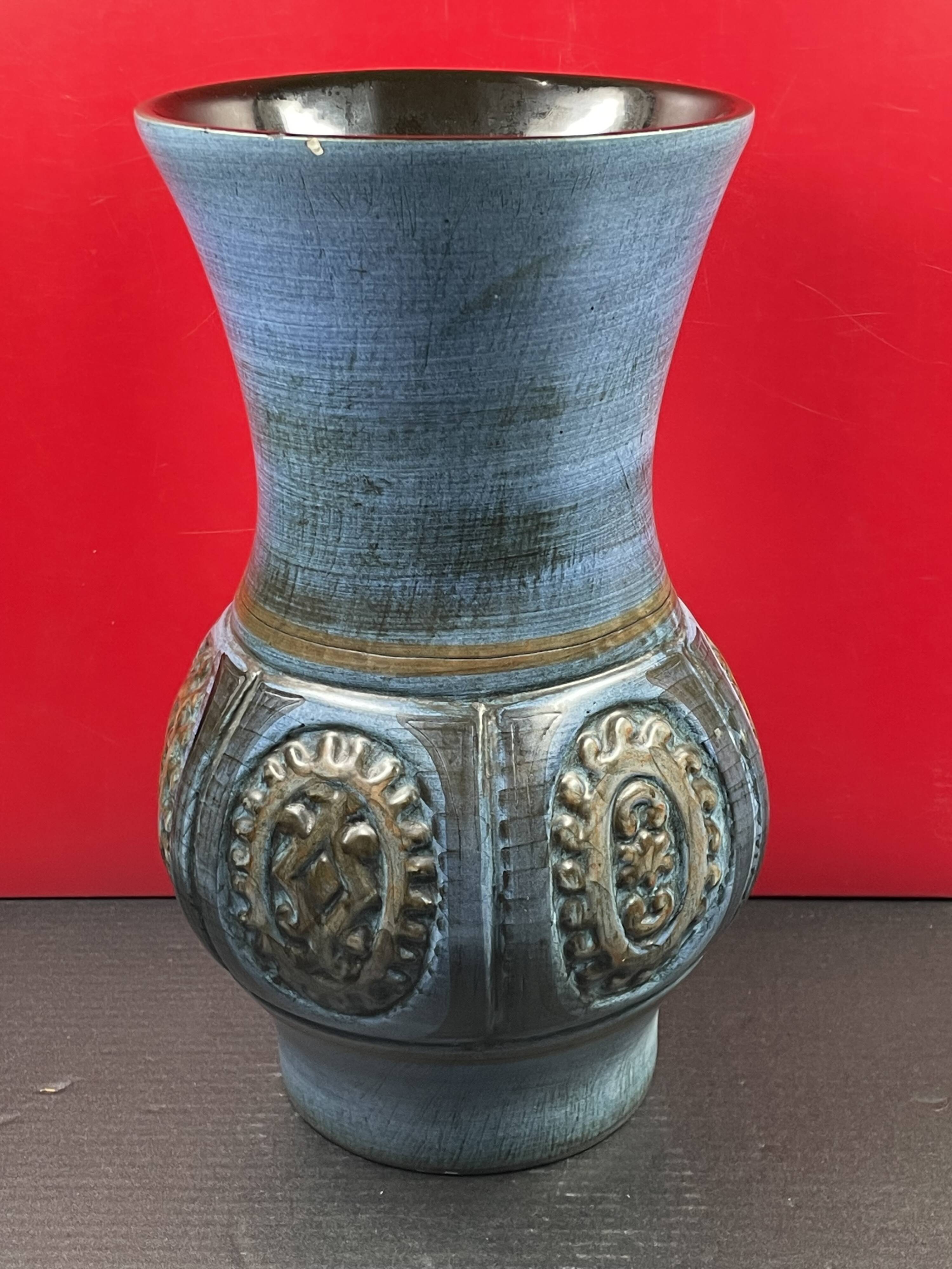 Contemporary ceramic Large vase, Jean de LESPINASSE - 1950, H 35 cm