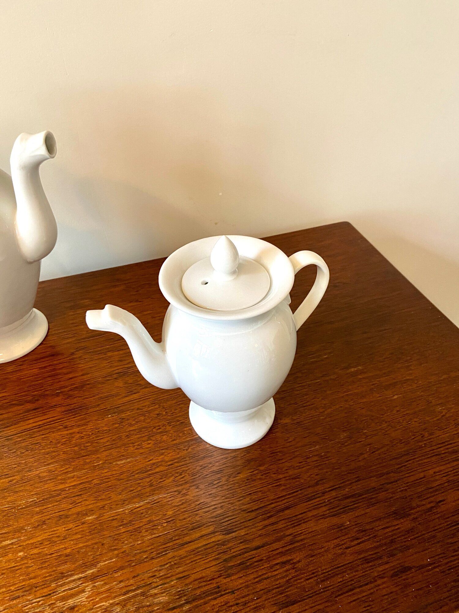 White porcelain coffee and tea set