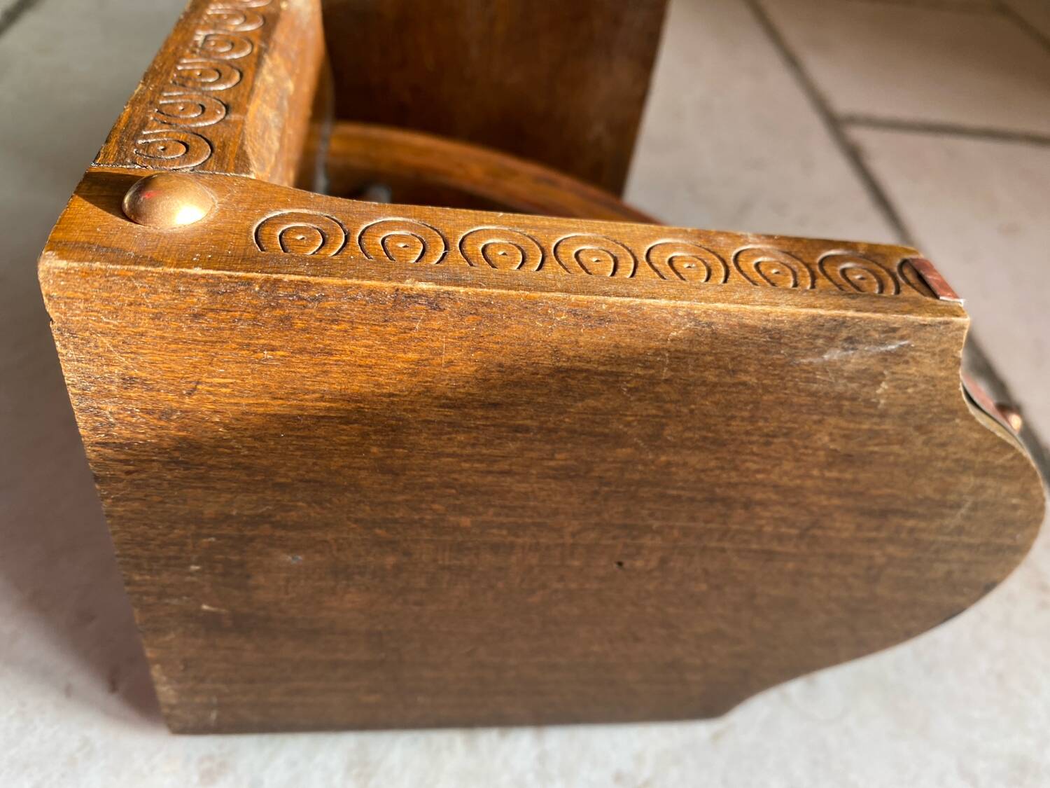 Vintage wooden bookend