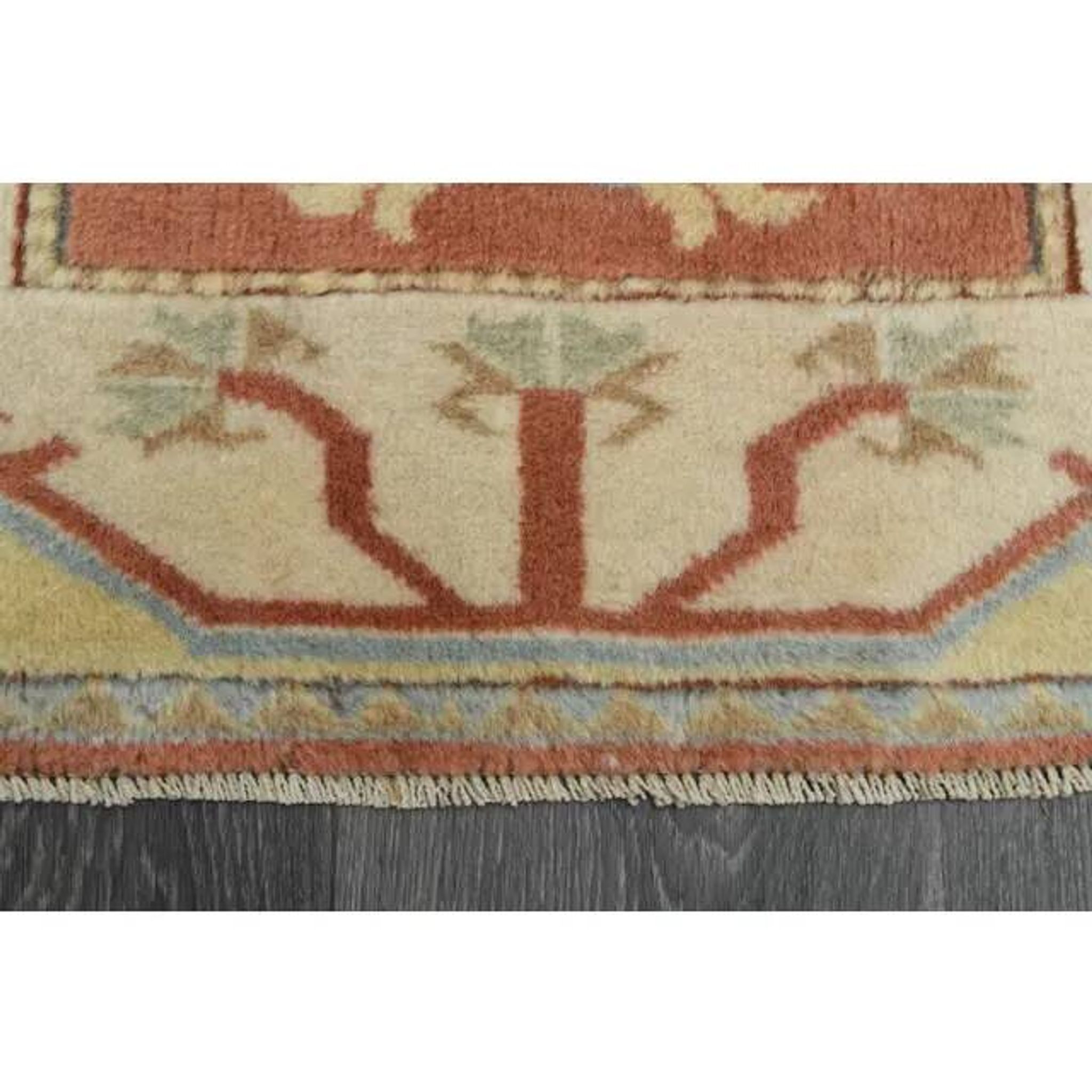 1970s Vintage Turkish Handmade Wool & Cotton Orange Runner Rug 69X196