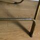 Vintage folding chair lafuma chantazur with striped gold fabric