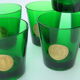 6 water glasses of green colors in very good