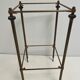 Vintage side table in white marble and brass year 60