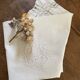 White cotton pillowcase with CS monogram