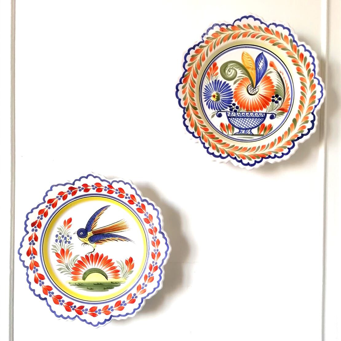 Henriot Quimper pair of decorative plates
