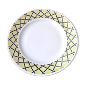 Plat rond semi-creux en faïence de Badonviller