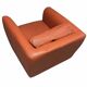 Roche Bobois armchair in mandarin colour.