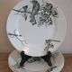 P.Luce Paris 5 Flat plates in Iron Earth bird décor