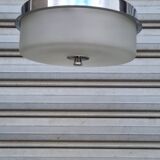 Czechoslovakian frosted glass pendant light