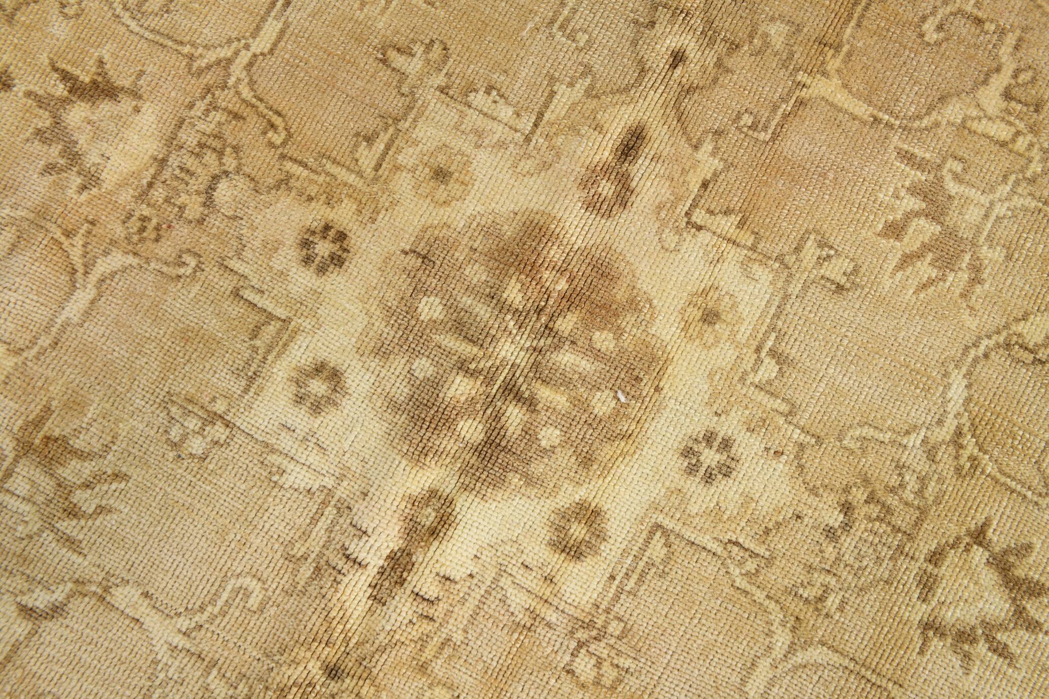 7x10 Vintage Cream & Brown Persian Rug, 205x316Cm