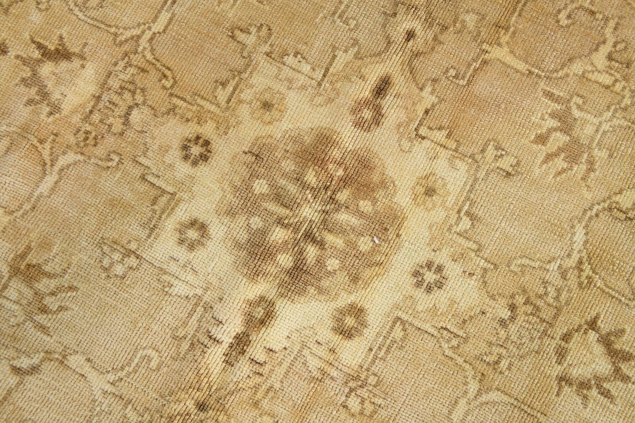 7x10 Vintage Cream & Brown Persian Rug, 205x316Cm