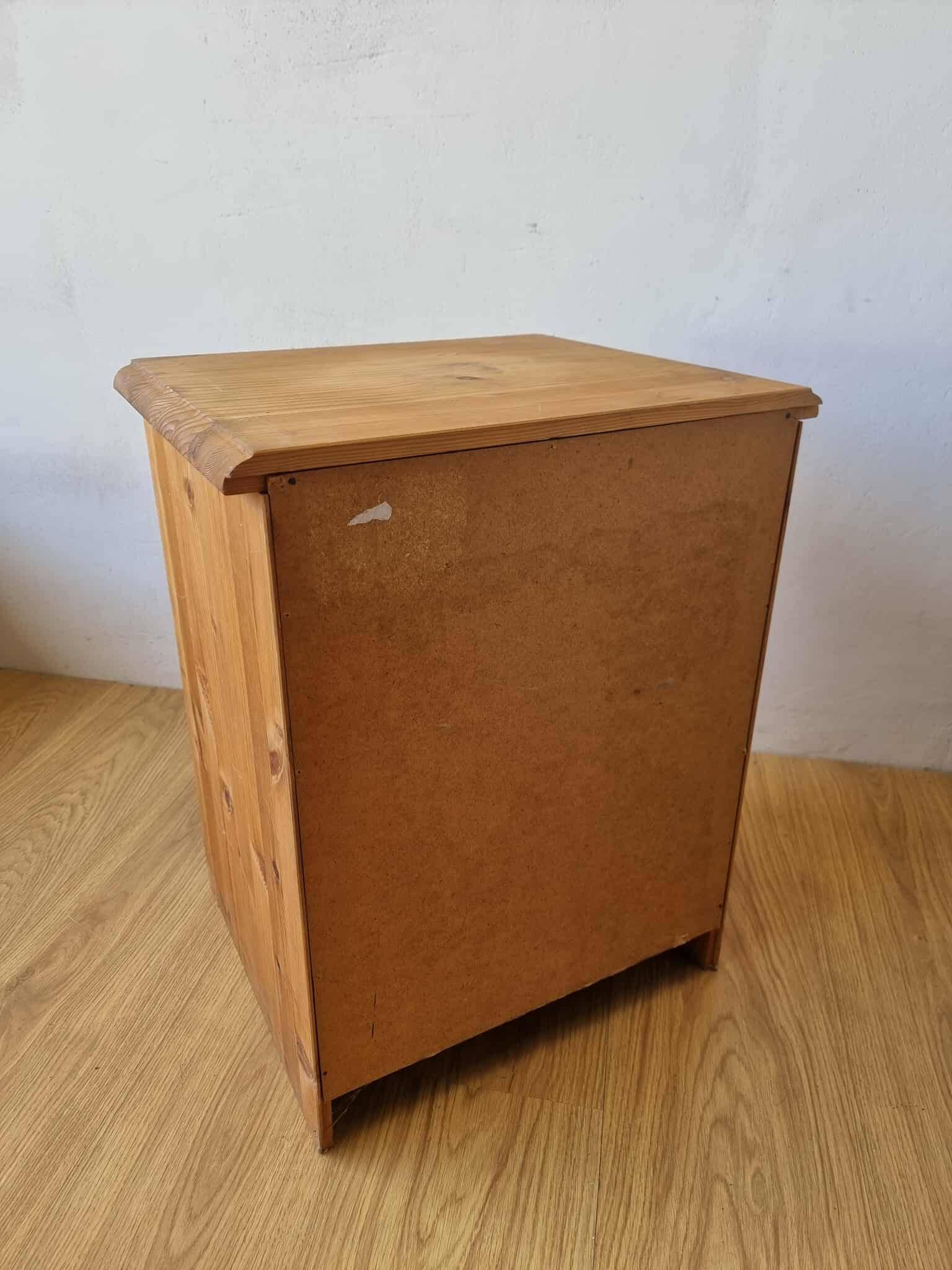 Vintage wooden bedside table.