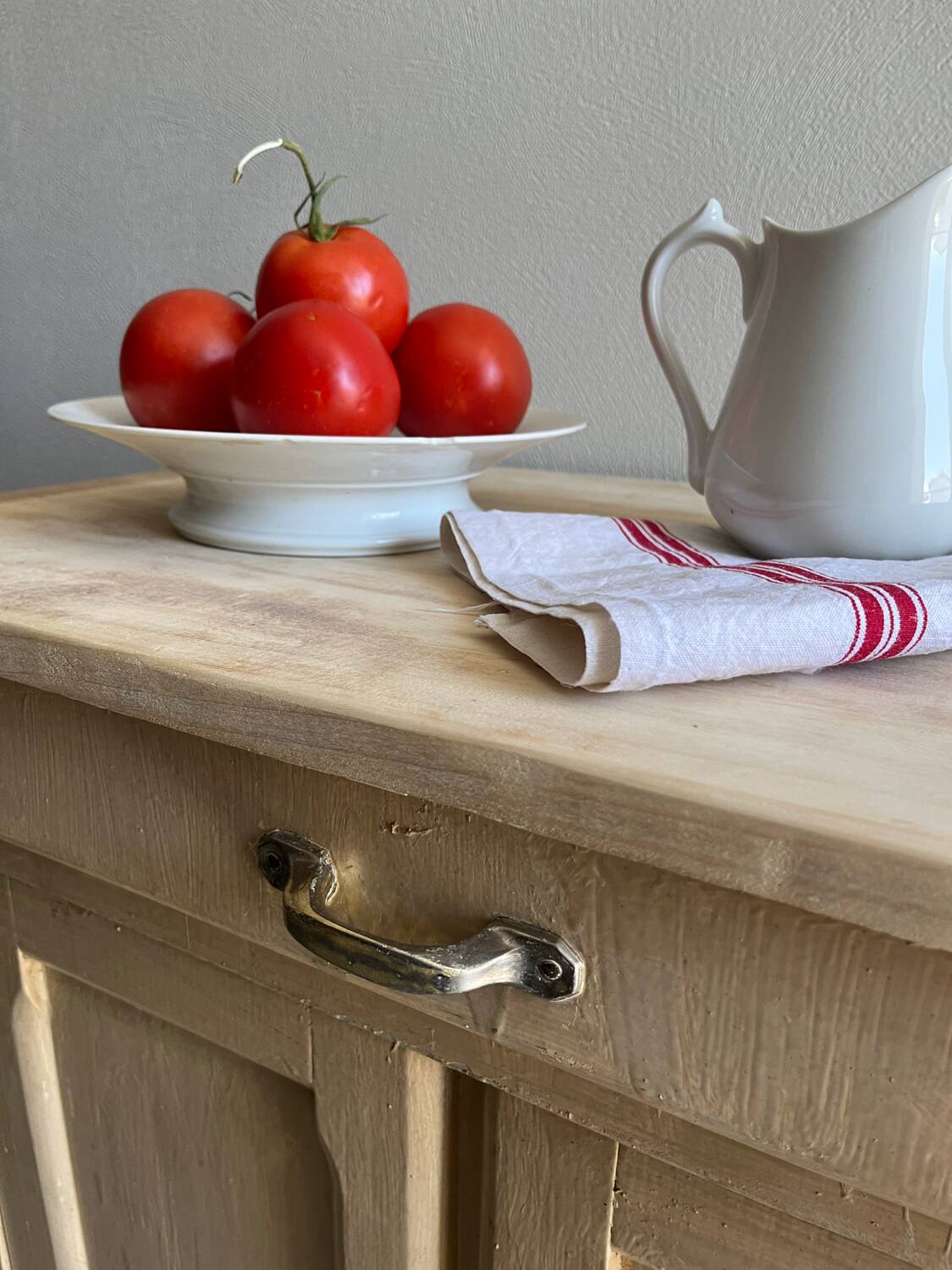 Antique Parisian buffet/jam cupboard in patinated wood