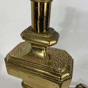 Lampe de table italienne en laiton massif des années 50