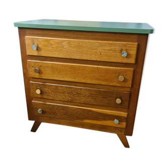 Commode vintage 1960 pied compas