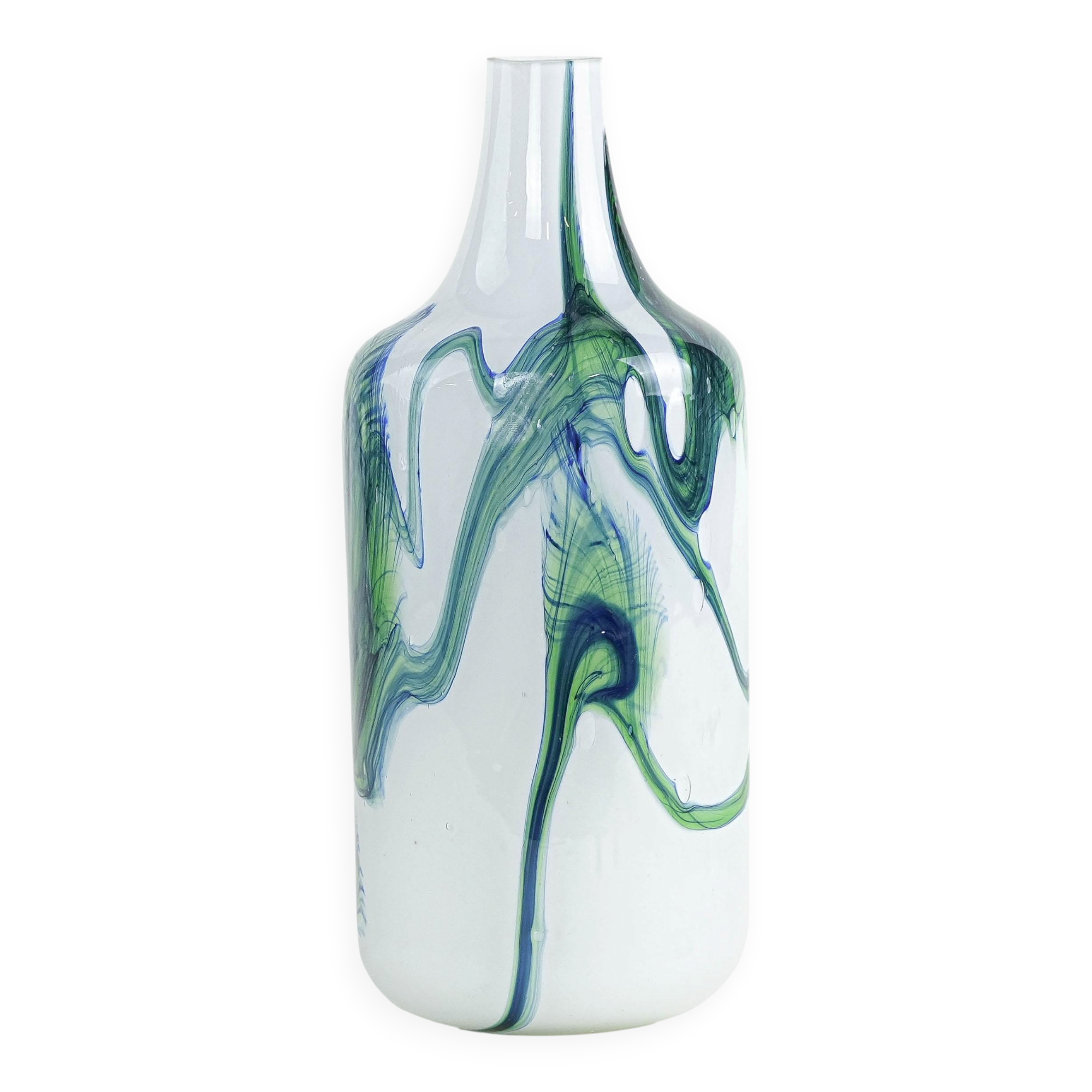 Glass vase, Danish design, 1970s, made in Denmark