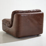 Modular leather sofa by Dreipunkt, set of 3.