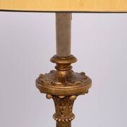 Lampadaire italien rococo en bois doré, années 1950
