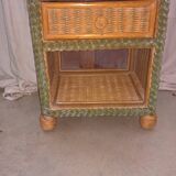 Rattan bedside table