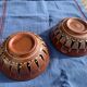 Two large bowls, vintage artisanal pottery cups