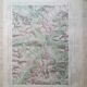 Map old staff IGN Briançon ski routes - Blachère ca 1945