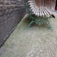 Old bench cast iron base and wooden slats