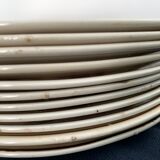 11 dessert plates Saint Amand Terre de Fer, 1930