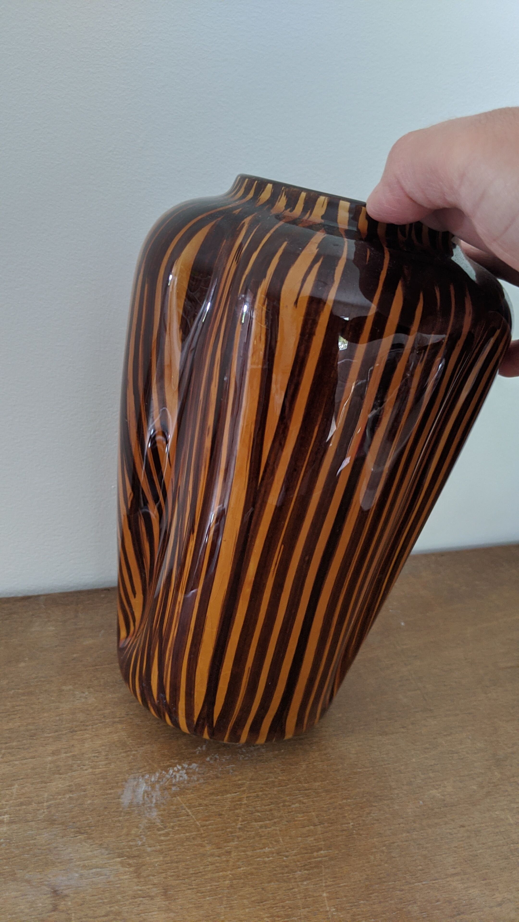 Vase Sarreguemines domino