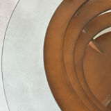 Designer coffee table, foot and circular top from the 60s