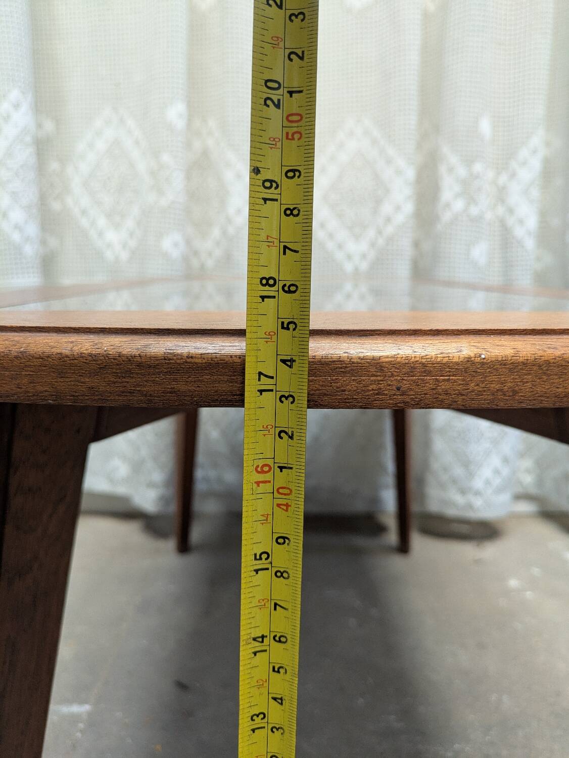 Wood and glass coffee table