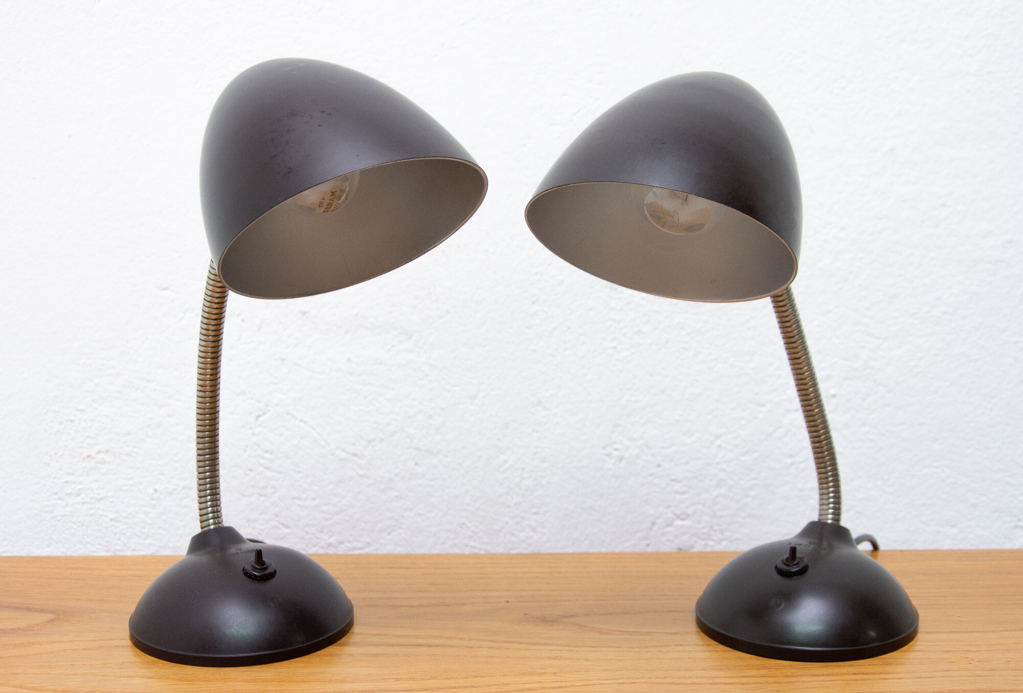 Pair of mid century table lamps by Eric Kirkman Cole for Elektrosvit, 1940