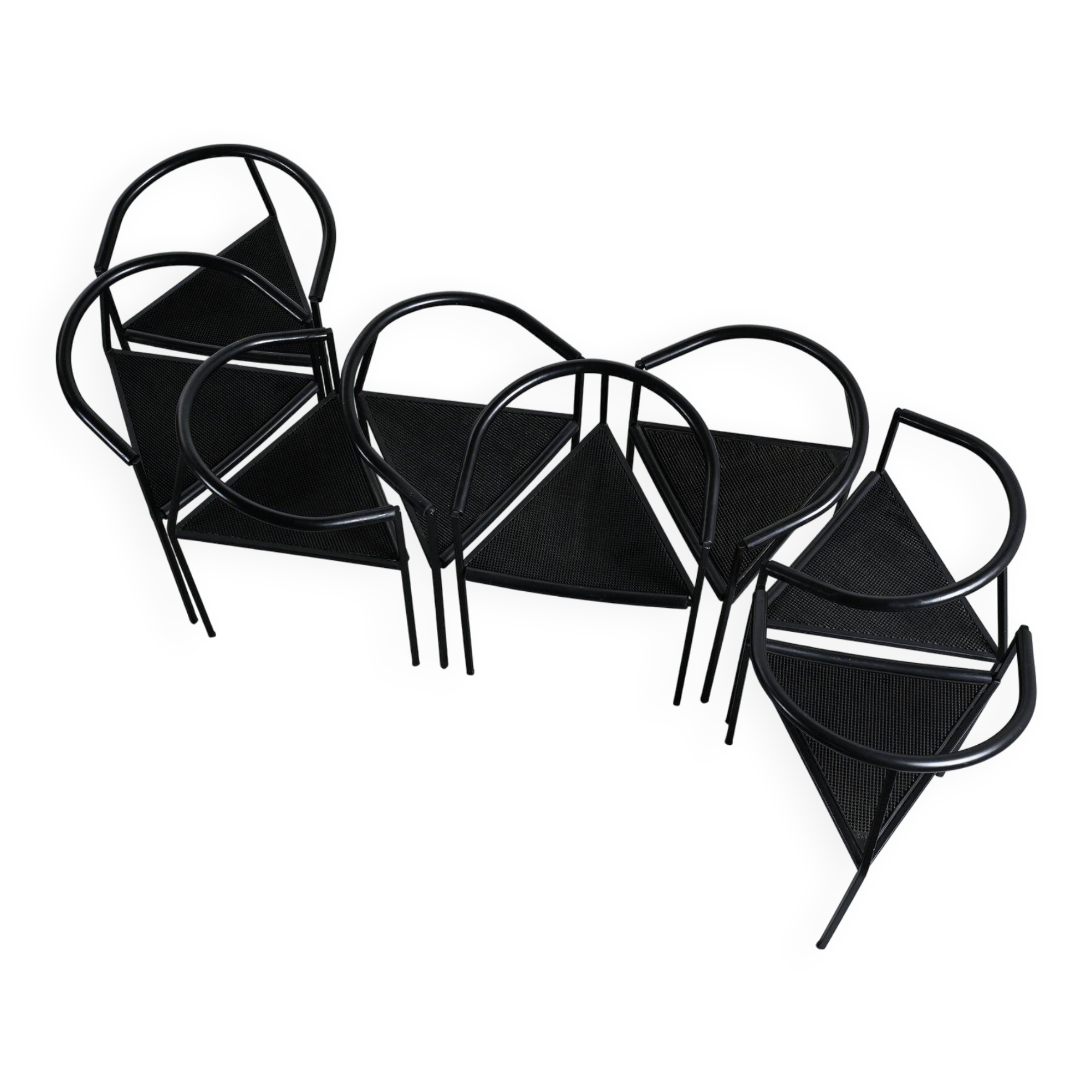 Millepunte chairs by Peregalli and Calatroni for Zeus Noto, around 1985.