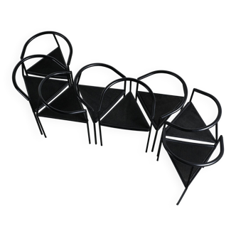 Millepunte chairs by Peregalli and Calatroni for Zeus Noto, around 1985.