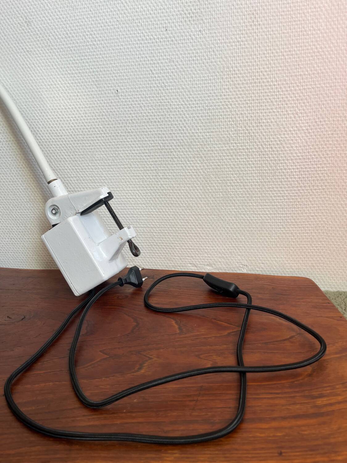 1950s tilting cast iron workshop lamp