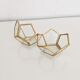 Vintage glass and brass jewelry box