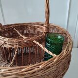 Vintage Wicker Portable Bar