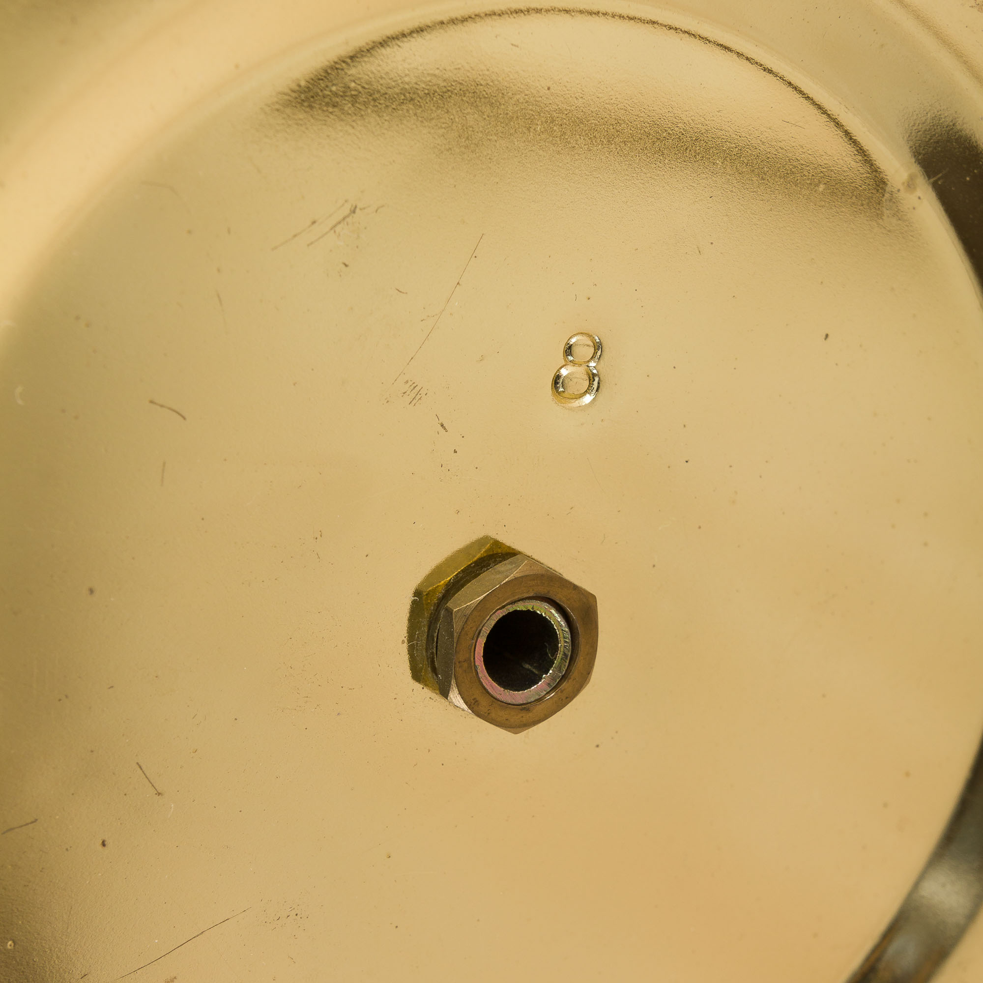 Brass floor lamp in the style of Tommaso Barbi with floral ornaments