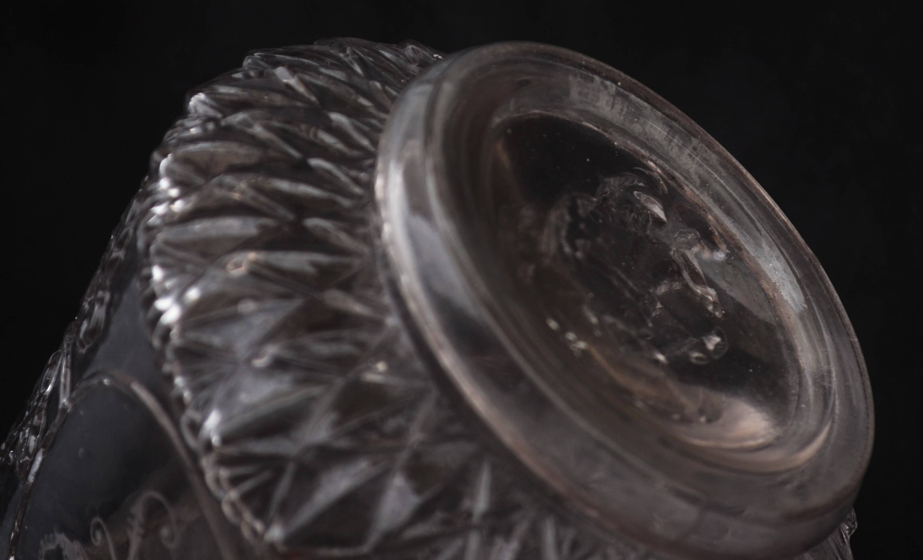 19th Century French Hand Blown Decanter with F letter engraved