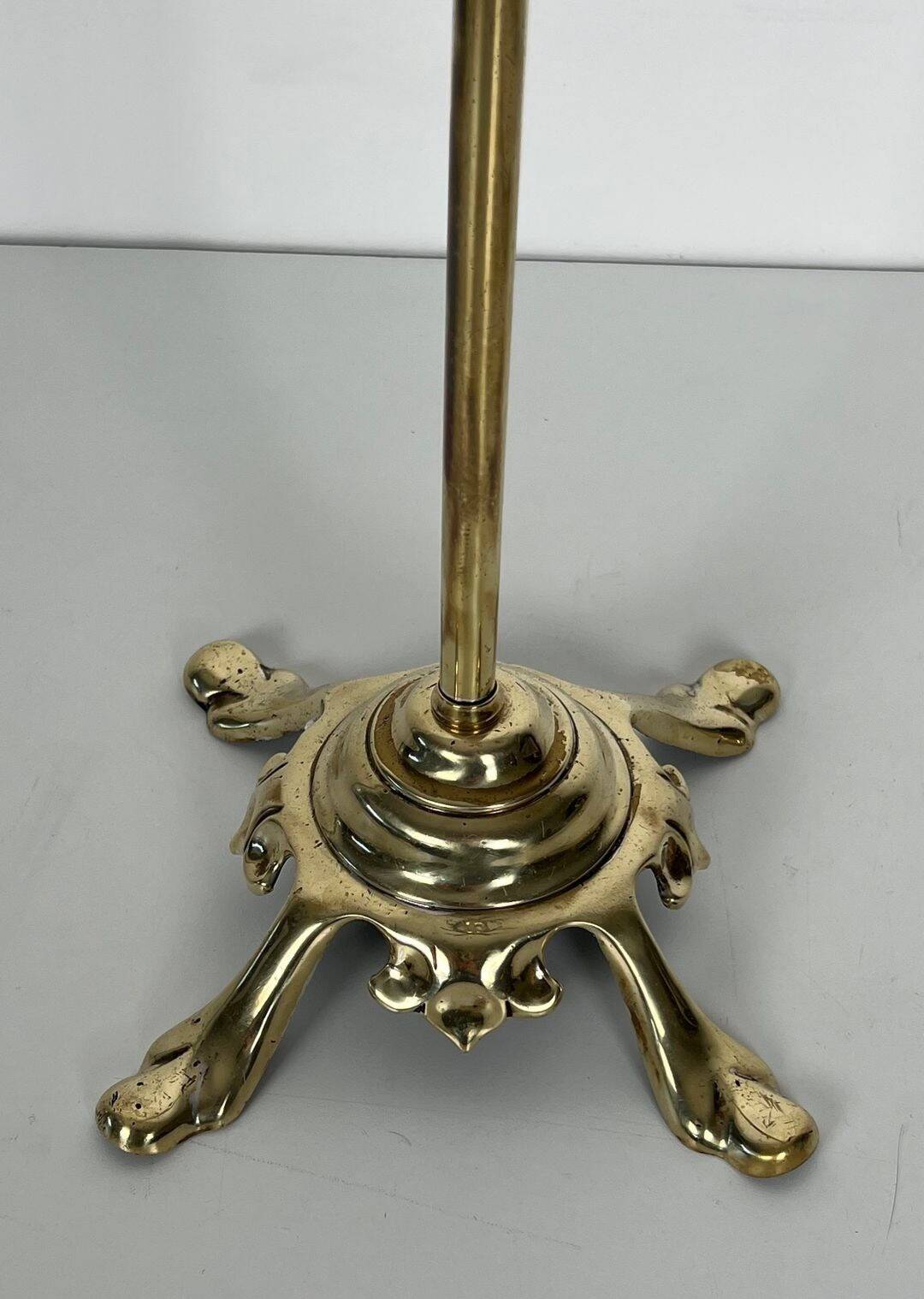 Neoclassical Polished Brass Fire Set with Ring Tools