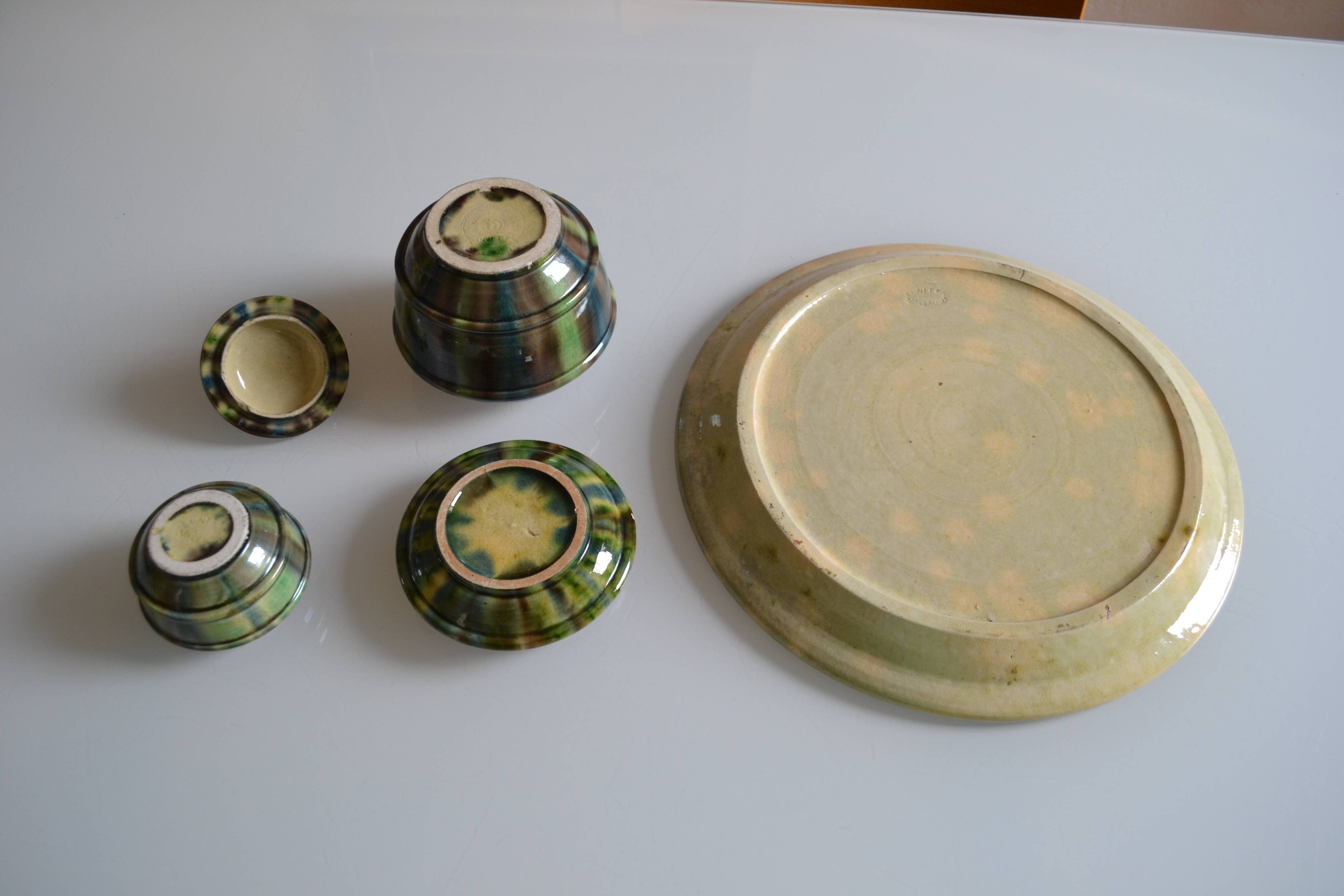 Sauveur Lunetta in Vallauris Vintage Ceramic 1950 Smoking Set