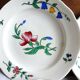 8 dessert plates with hand-painted floral decoration, dinner plates.