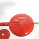 Vintage desk lamp red lacquered metal 1970