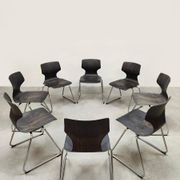 Chaises empilables vintage Pagwood Flötotto 1960