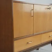 Enfilade / Vintage 1950s bar cabinet with compass legs