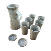 Pichet, 6 gobelets et 2 ramequins Tiffoche, 1970