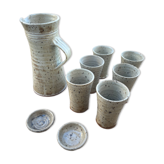 Tiffoche water carafe and glasses, 1970