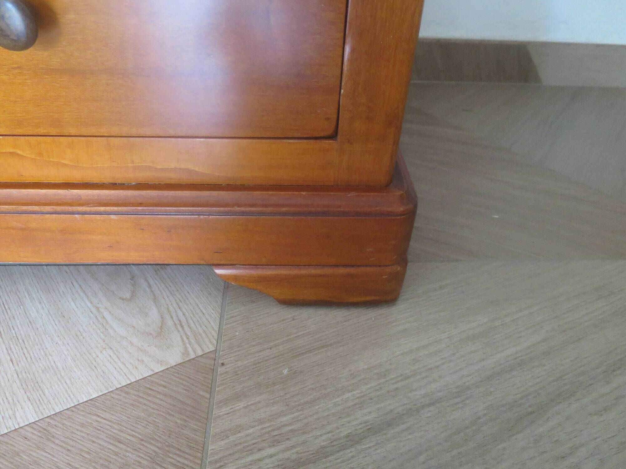 Vintage commode secretary dressing table sliding top 7 drawers cherry wood