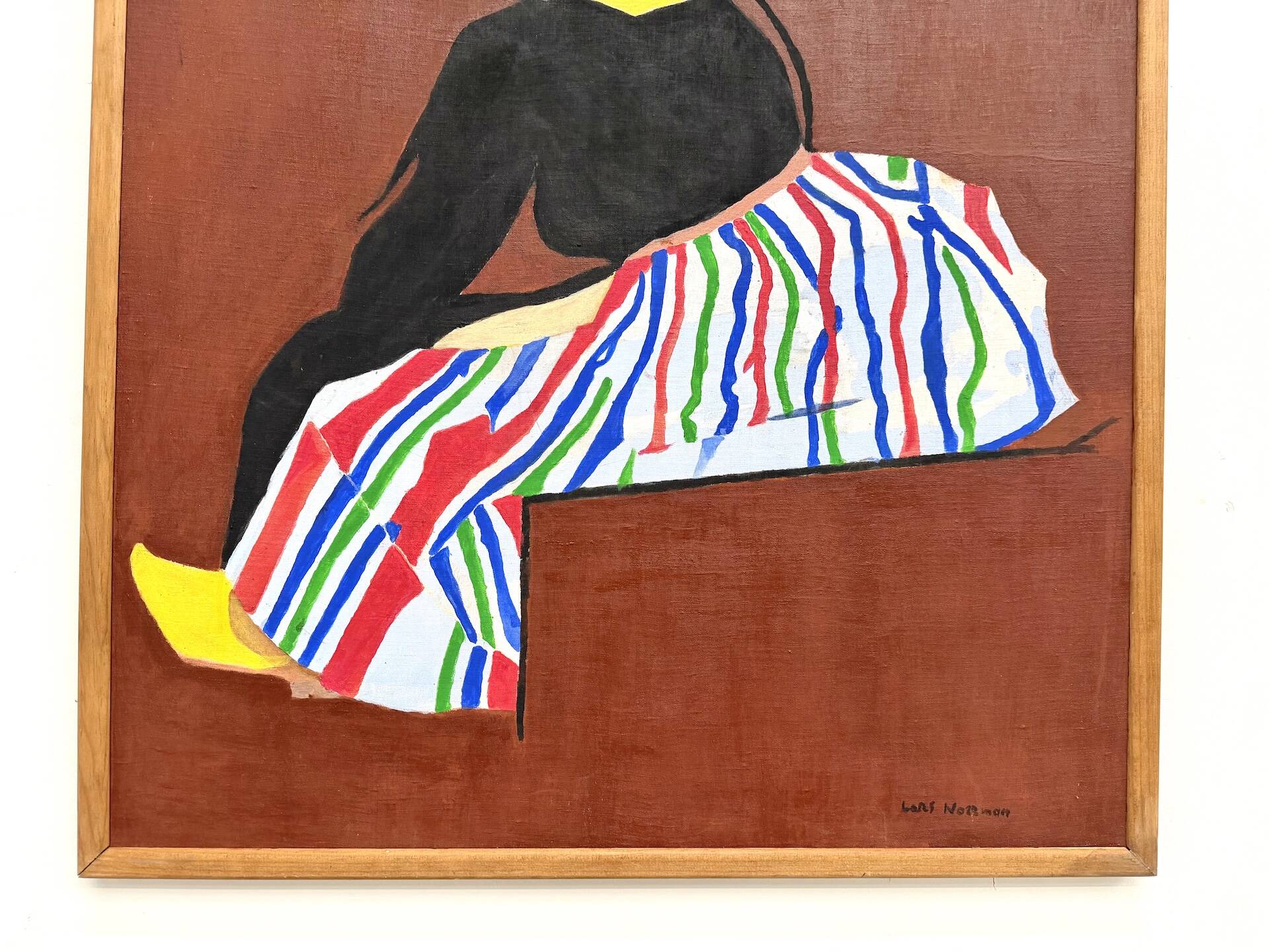 Large Swedish Tableau Signed Lars Norman (1962) – Oil on Panel