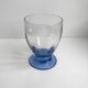Set of 5 blue colored wine glasses 70s